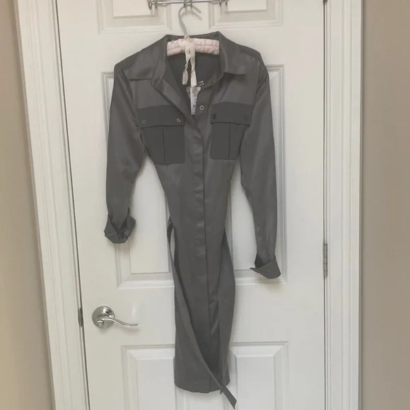 white house black market long sleeve dress Petite V-Neck Draped Maxi Dress